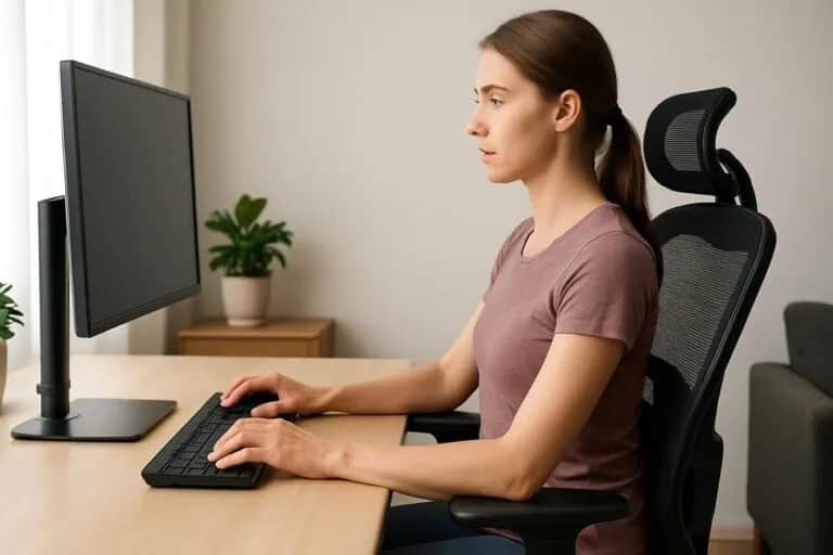 Na jakiej wysokości powinien być monitor, aby uniknąć bólu szyi?