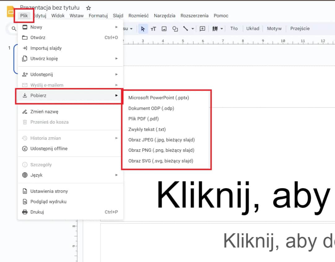 Jak przenieść prezentację Google na pendrive bez problemów z formatem